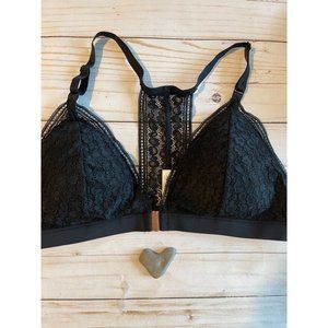 Luvfette Black lace Racerback Bralette SZ XXL